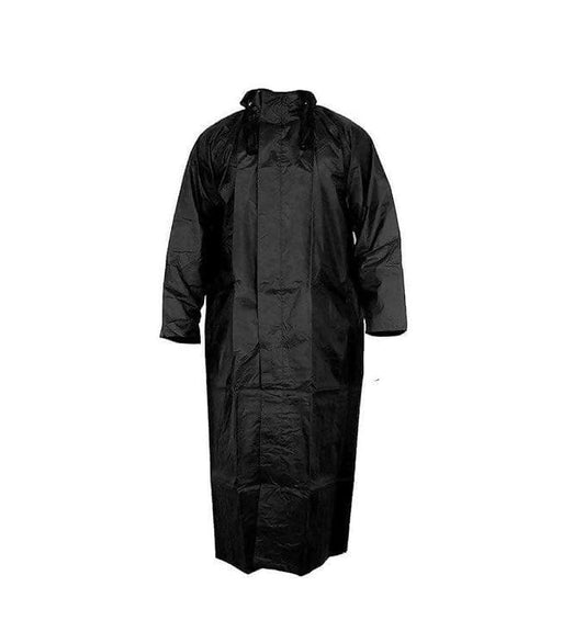 Men's Nylon Hooded Waterproof Full Length Size 3XL (Black) - HalfPe