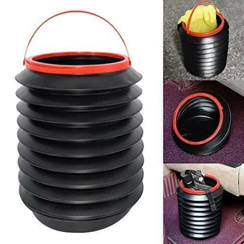 Collapsible Foldable Car Dustbin Basket (Black, Capacity: 4L) - HalfPe