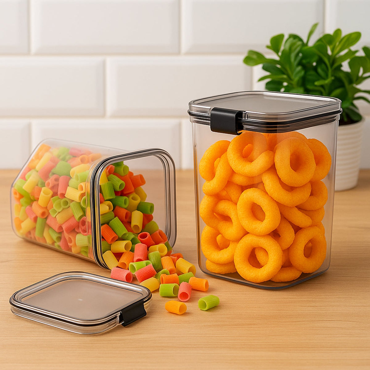 1200 Ml Airtight Lock  Lock Food Storage Container Set  2 Piece HP DD