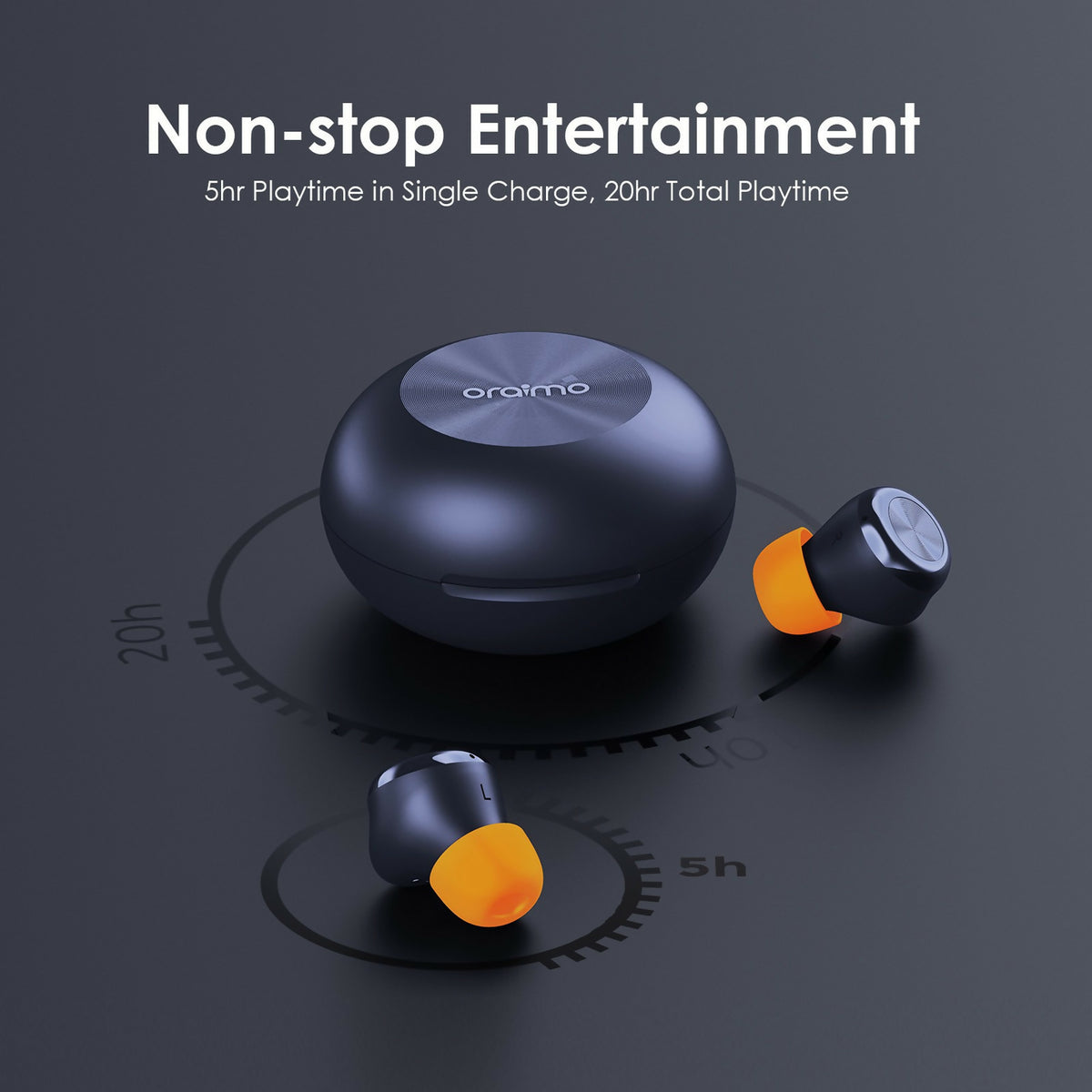 ORAIMO AirBuds 3 OEB-E11D True Wireless Earbuds with ENC, 20 Hours Playback & 80ms Low Latency | Bluetooth 5.2 | Multicolor