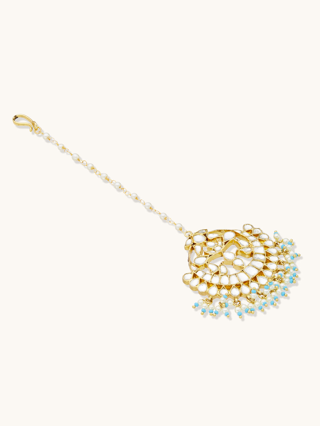 22k Gold Plated Chandbali Maang Tikka