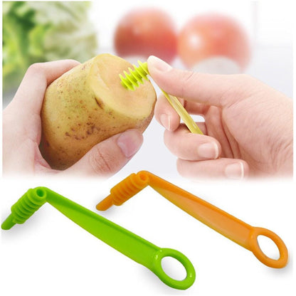 Kitchen Plastic Vegetables Spiral Cutter  Spiral Knife  Spiral Screw Slicer