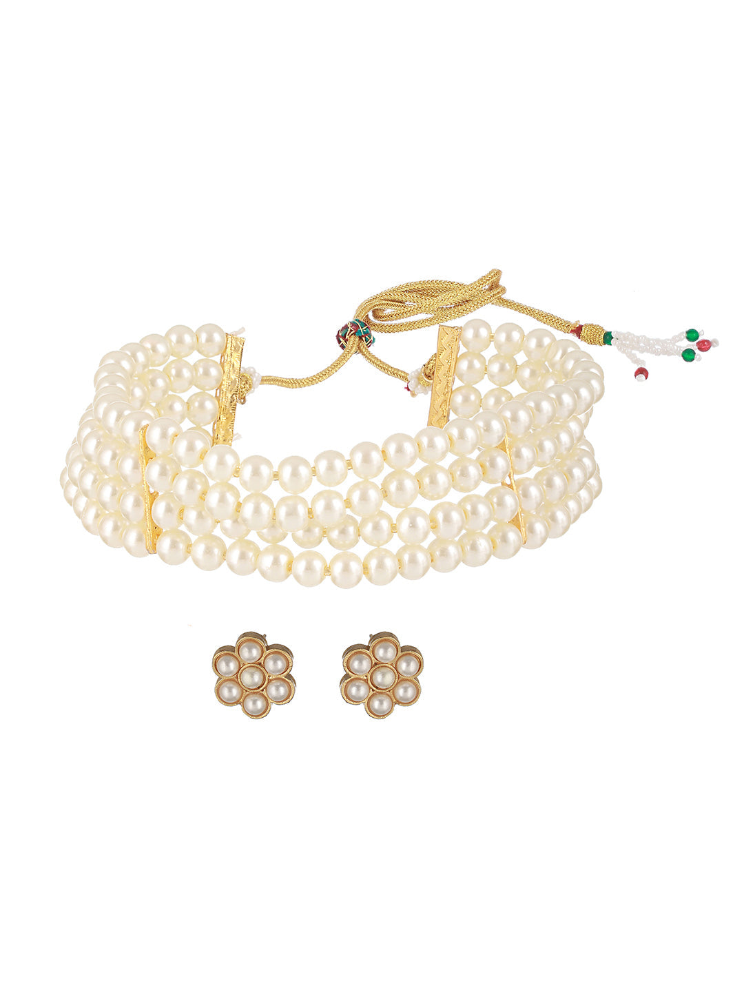 Gold-Plated Beaded Jewellery Set