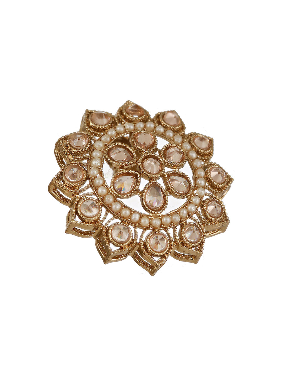 Gold-Plated Floral Stud Earrings