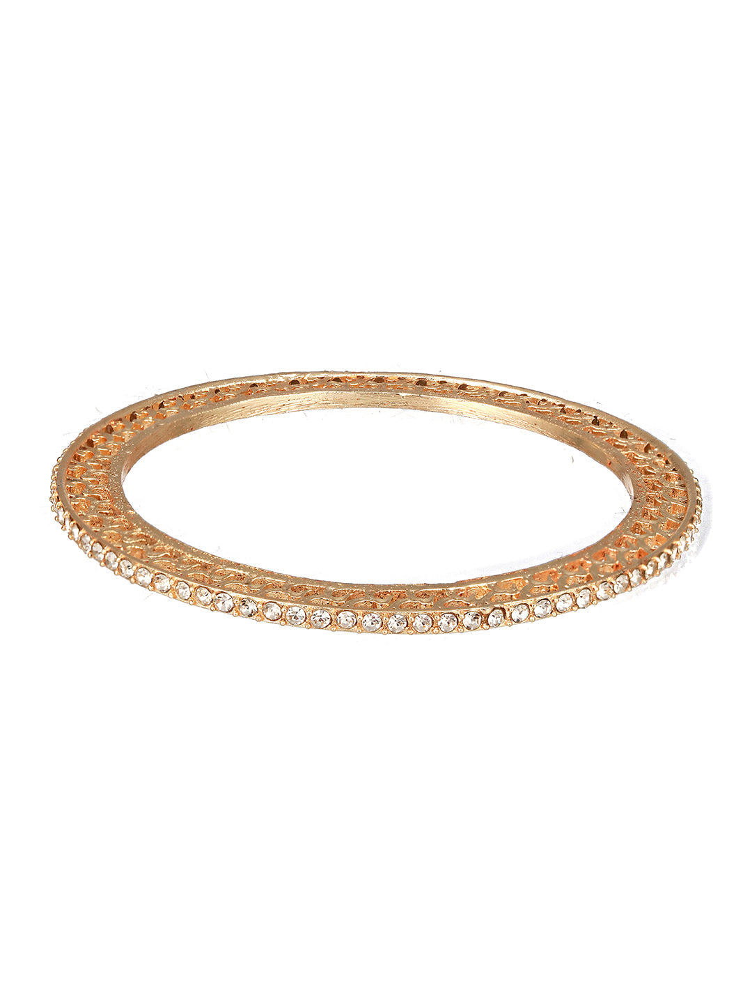 Set Of 4 Gold-Plated Cz-Studded Bangles