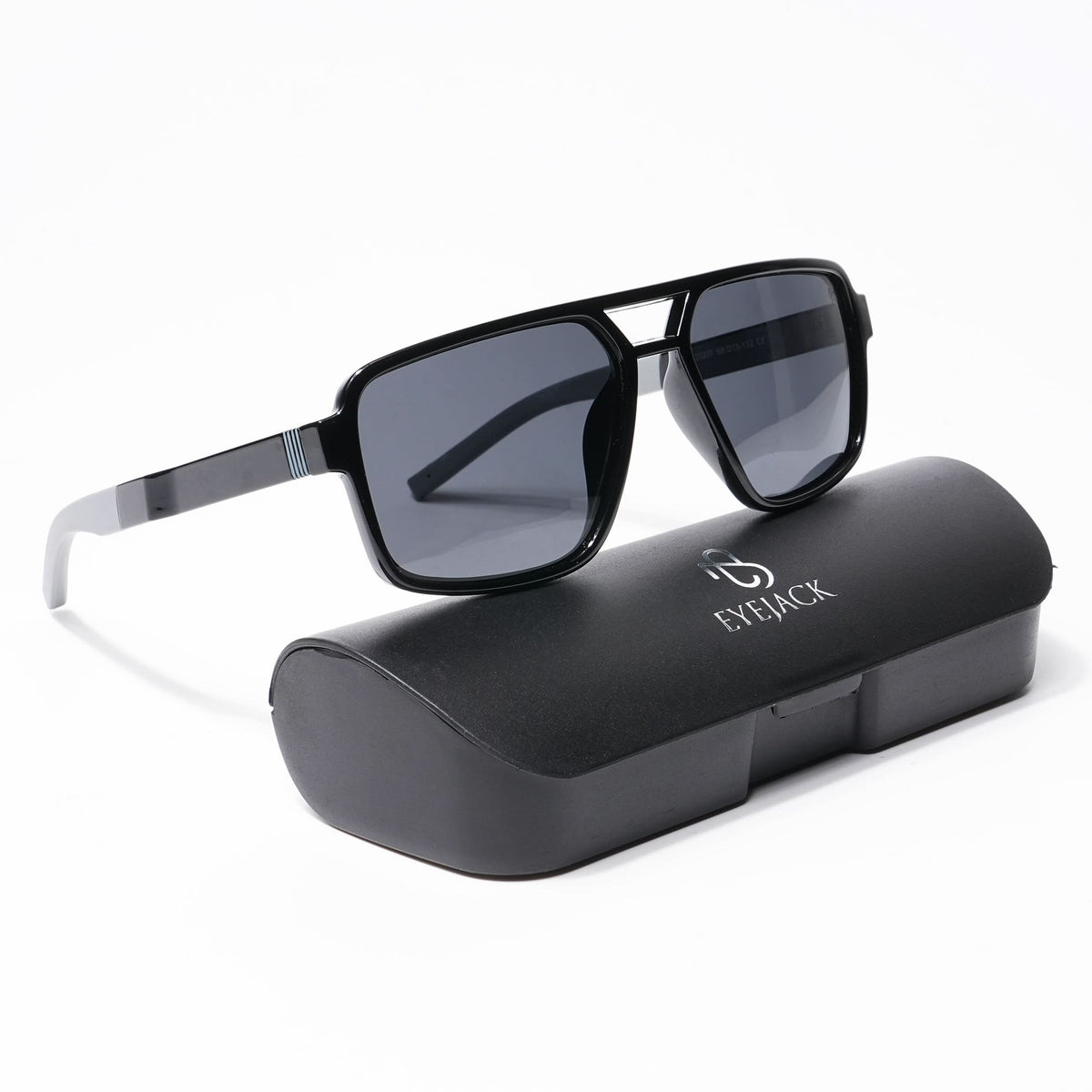 Midnight Shine Black Wayfarer Sunglasses for Men and Women - view 7