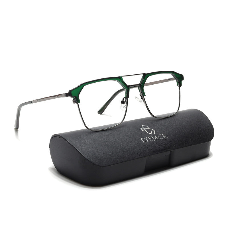 Eyejack Turbo Green & Black Wayfarer Eyeglasses for Men and Women - view 6