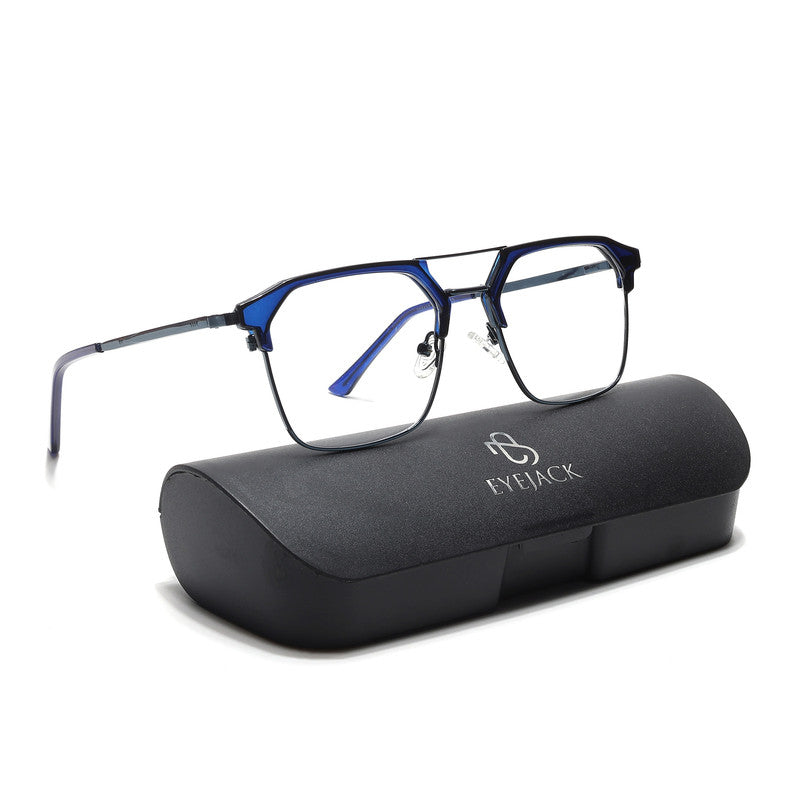 Eyejack Turbo Shine Blue Wayfarer Eyeglasses for Men and Women - view 6