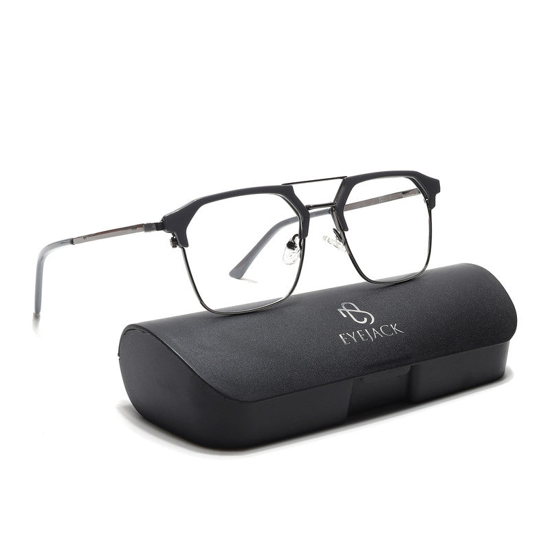 Eyejack Turbo Grey & Black Wayfarer Eyeglasses for Men and Women - view 6