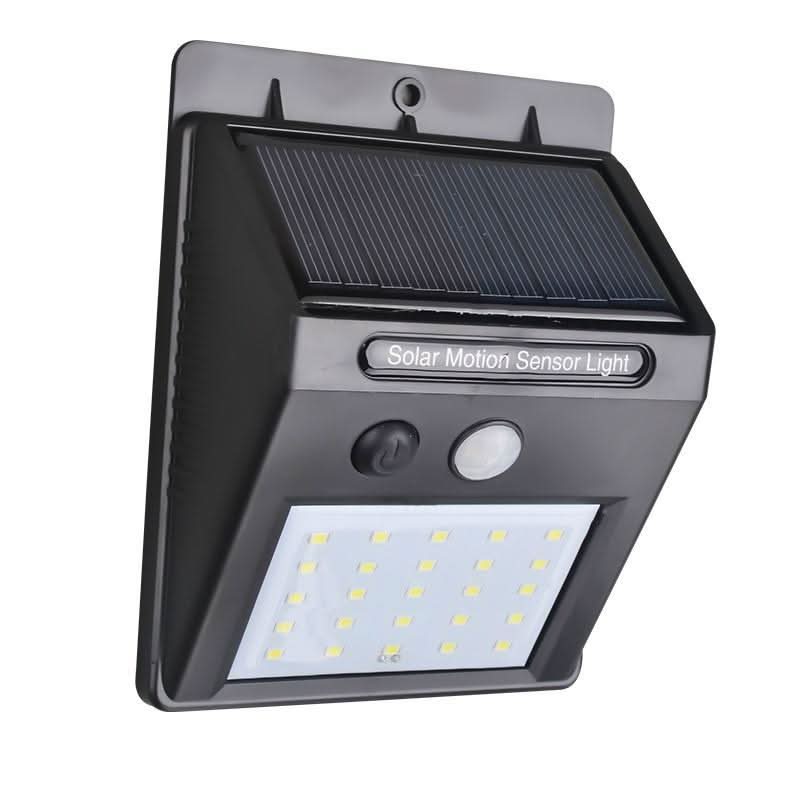 Solar Security Led Night Light For Home Out door garden Wall (Black) (20-led Lights)