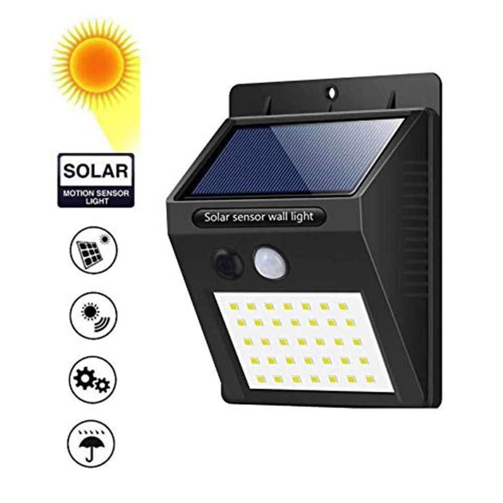 Solar Security Led Night Light For Home Out door garden Wall (Black) (20-led Lights)