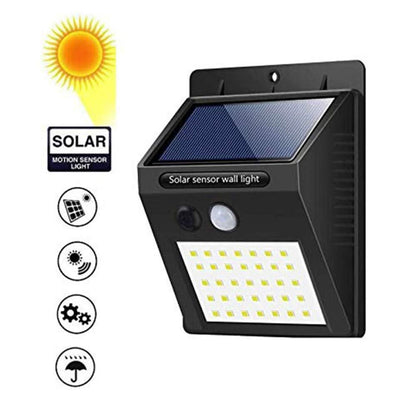 Solar Security Led Night Light For Home Out door garden Wall (Black) (20-led Lights)