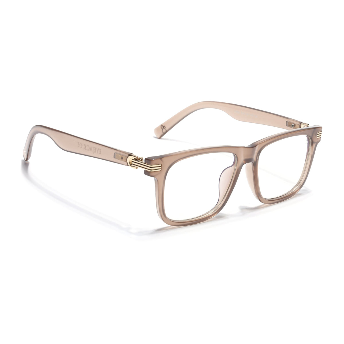 Eyejack Matte Brown Square Eyeglasses for Men and Women - view 1
