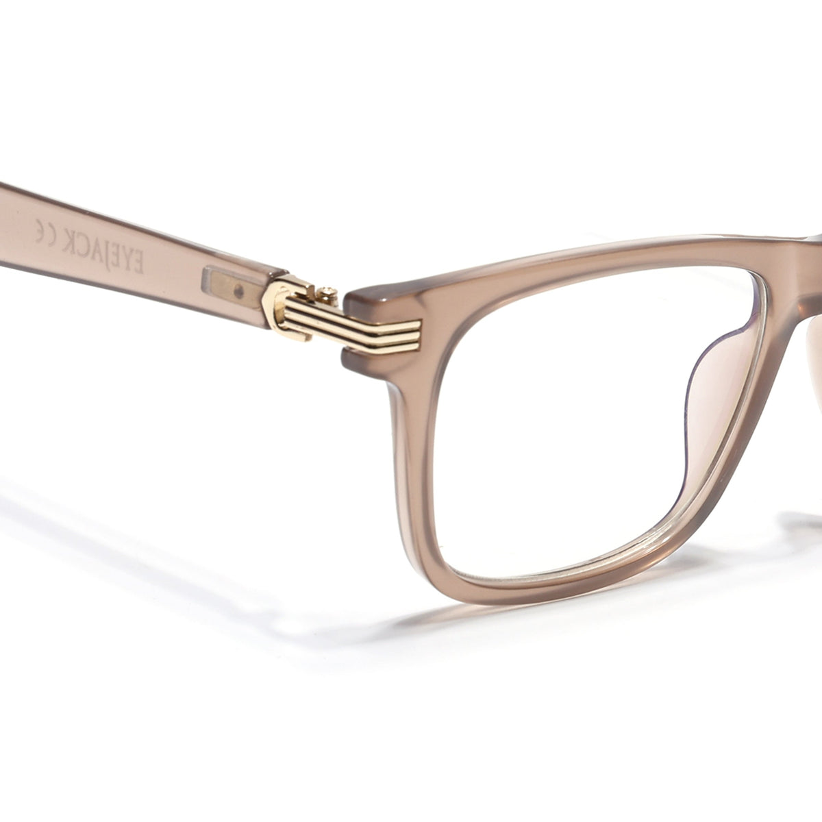 Eyejack Matte Brown Square Eyeglasses for Men and Women - view 3
