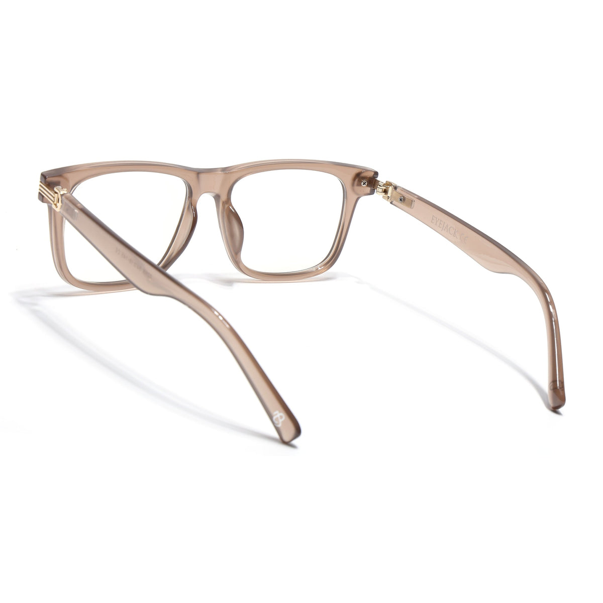 Eyejack Matte Brown Square Eyeglasses for Men and Women - view 4