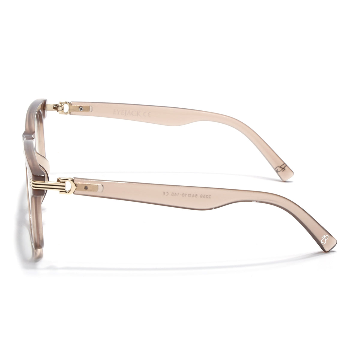 Eyejack Matte Brown Square Eyeglasses for Men and Women - view 5