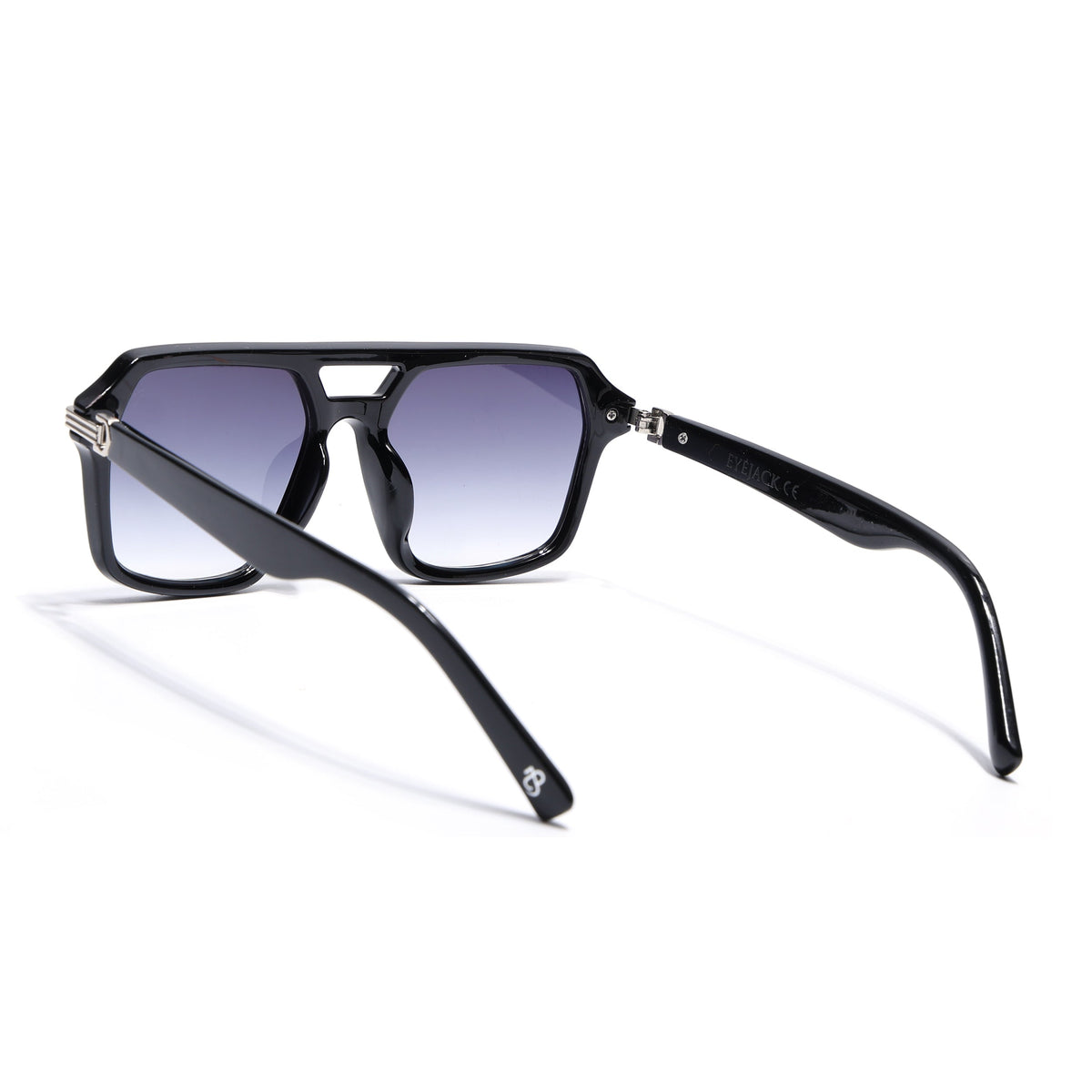 Eyejack Shine Black Wayfarer Sunglasses for Men and Women - view 6
