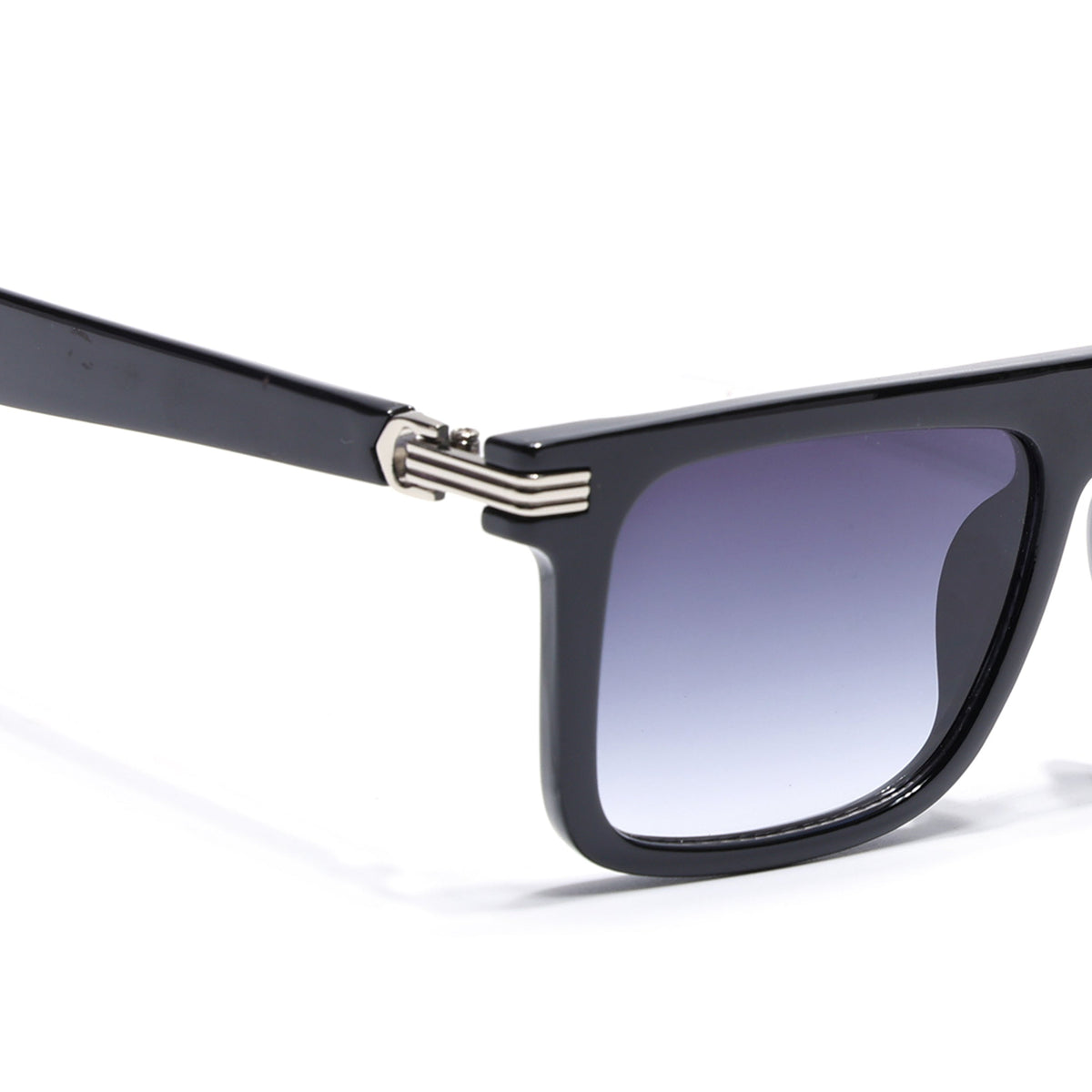 Eyejack Shine Black Rectangle Sunglasses for Men and Women - view 6