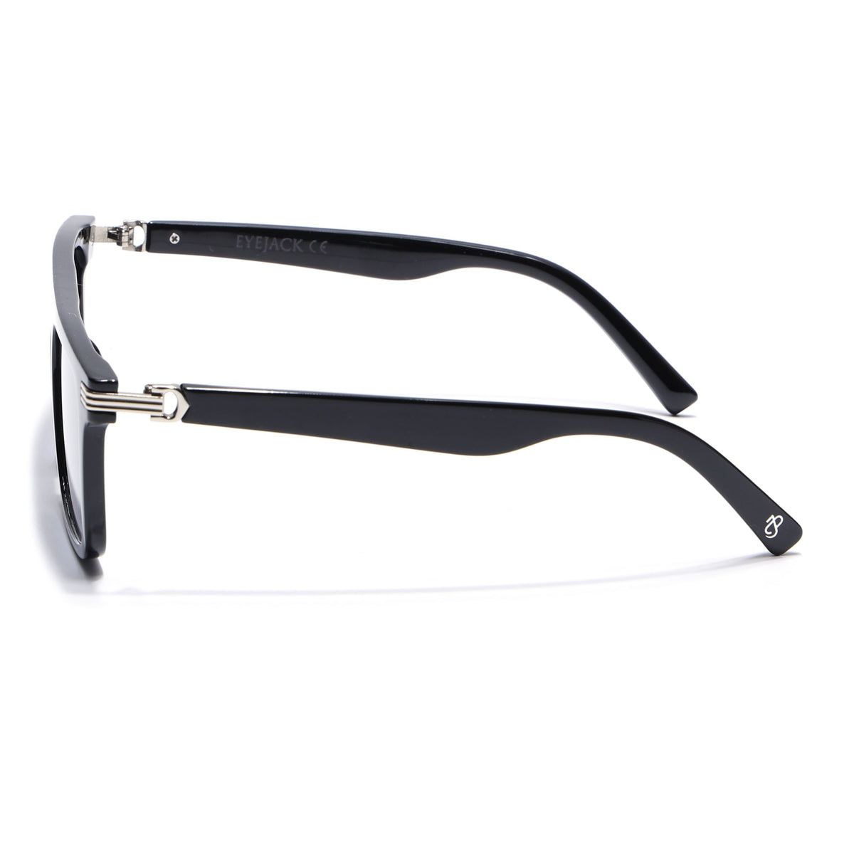 Eyejack Shine Black Rectangle Sunglasses for Men and Women - view 8