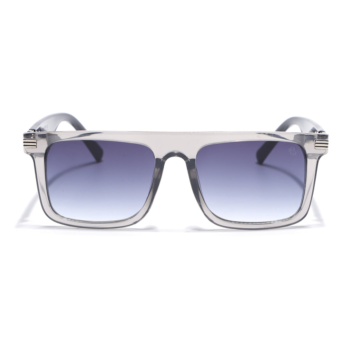Eyejack Transparent Grey Rectangle Sunglasses for Men and Women - view 4