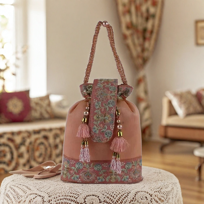 Elegance Potli Bag for Women & Girls – Handcrafted Ethnic Purse with Embroidery