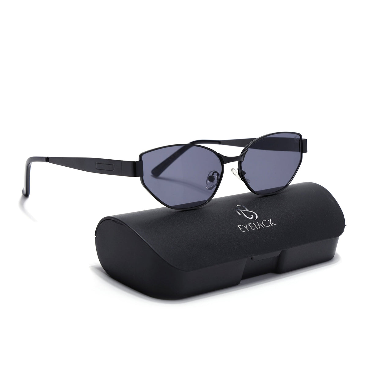 Diva Black Cateye Sunglasses for Men and Women - with box packaging