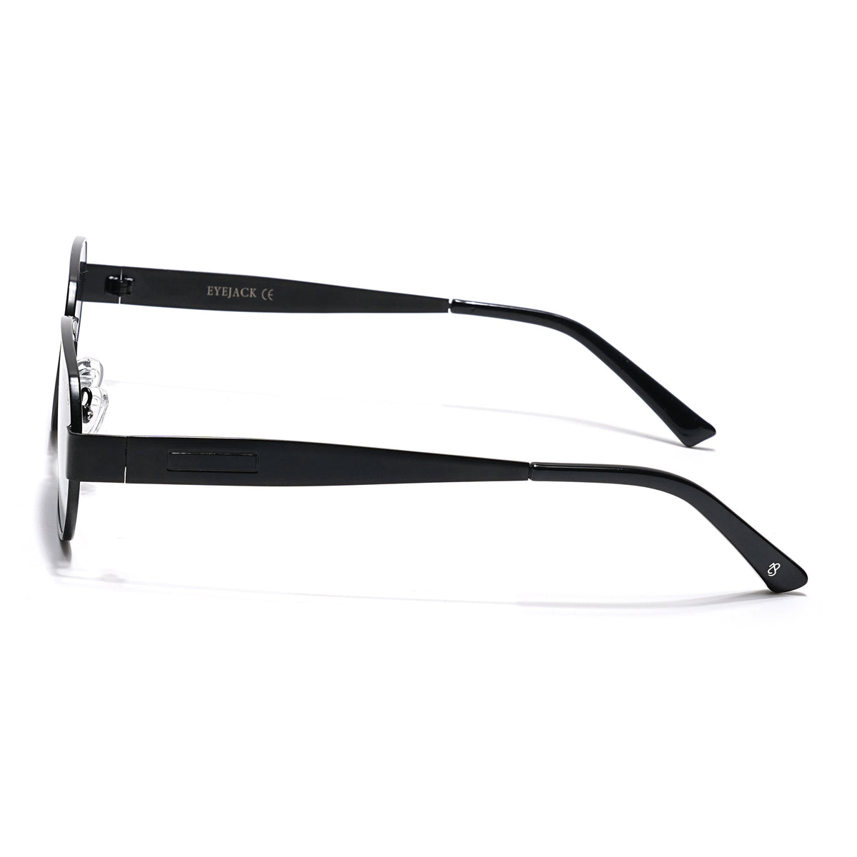 Alpha Black Rectangle Sunglasses for Men and Women - view 7