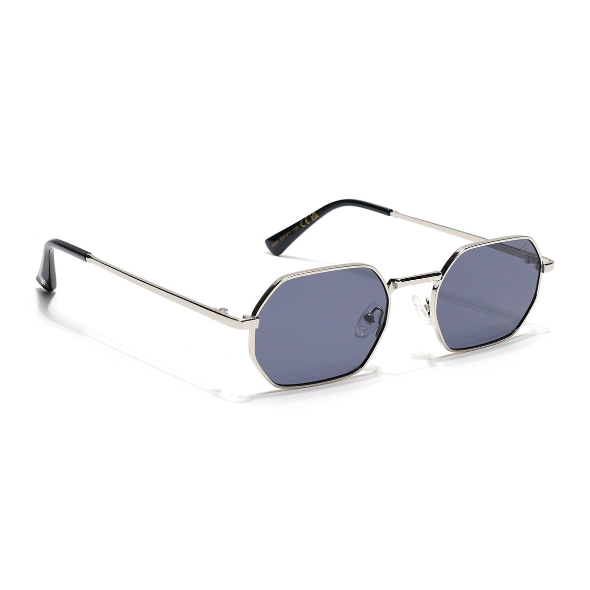 Auralis Silver Hexagonal Sunglasses for Men and Women - view 3