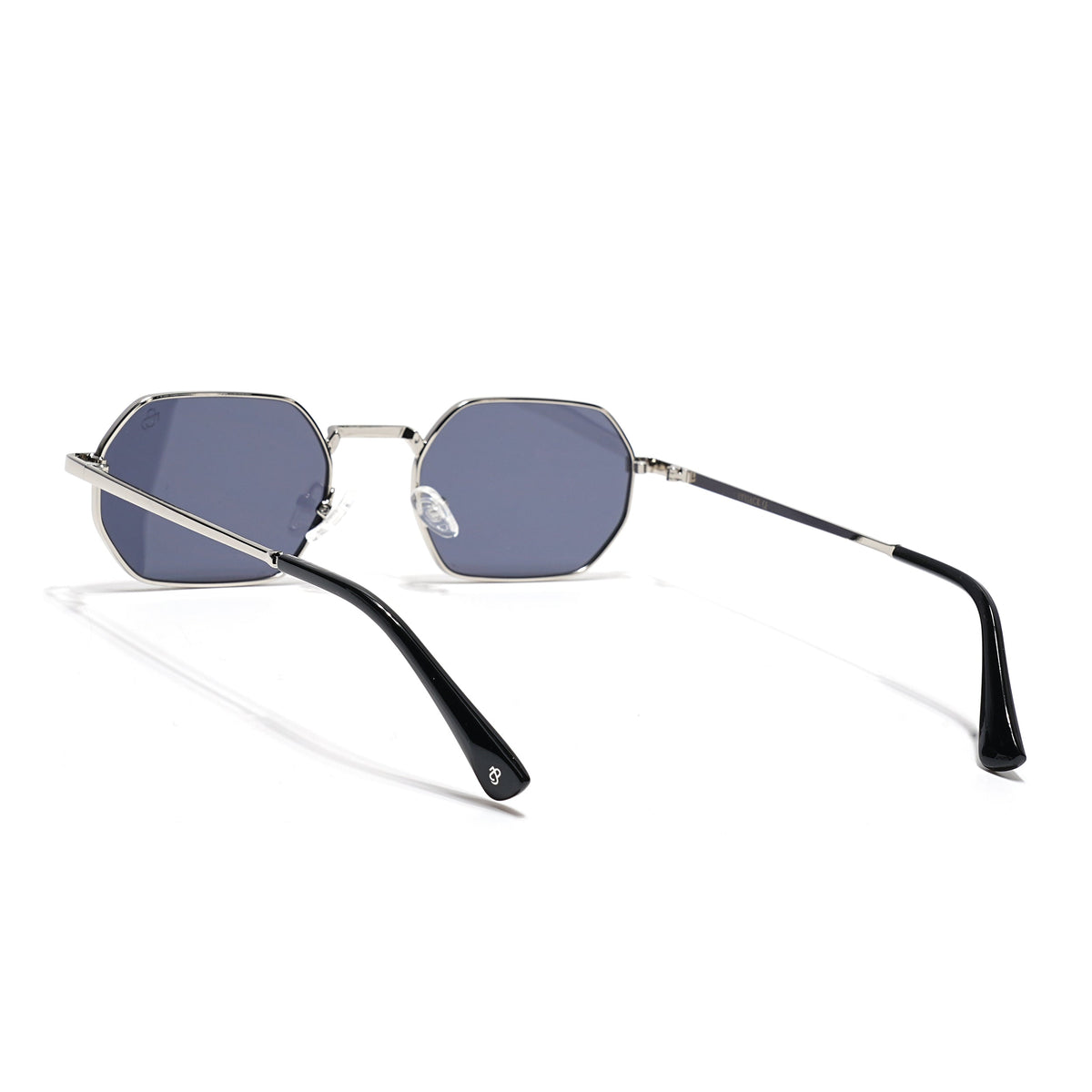 Auralis Silver Hexagonal Sunglasses for Men and Women - view 6