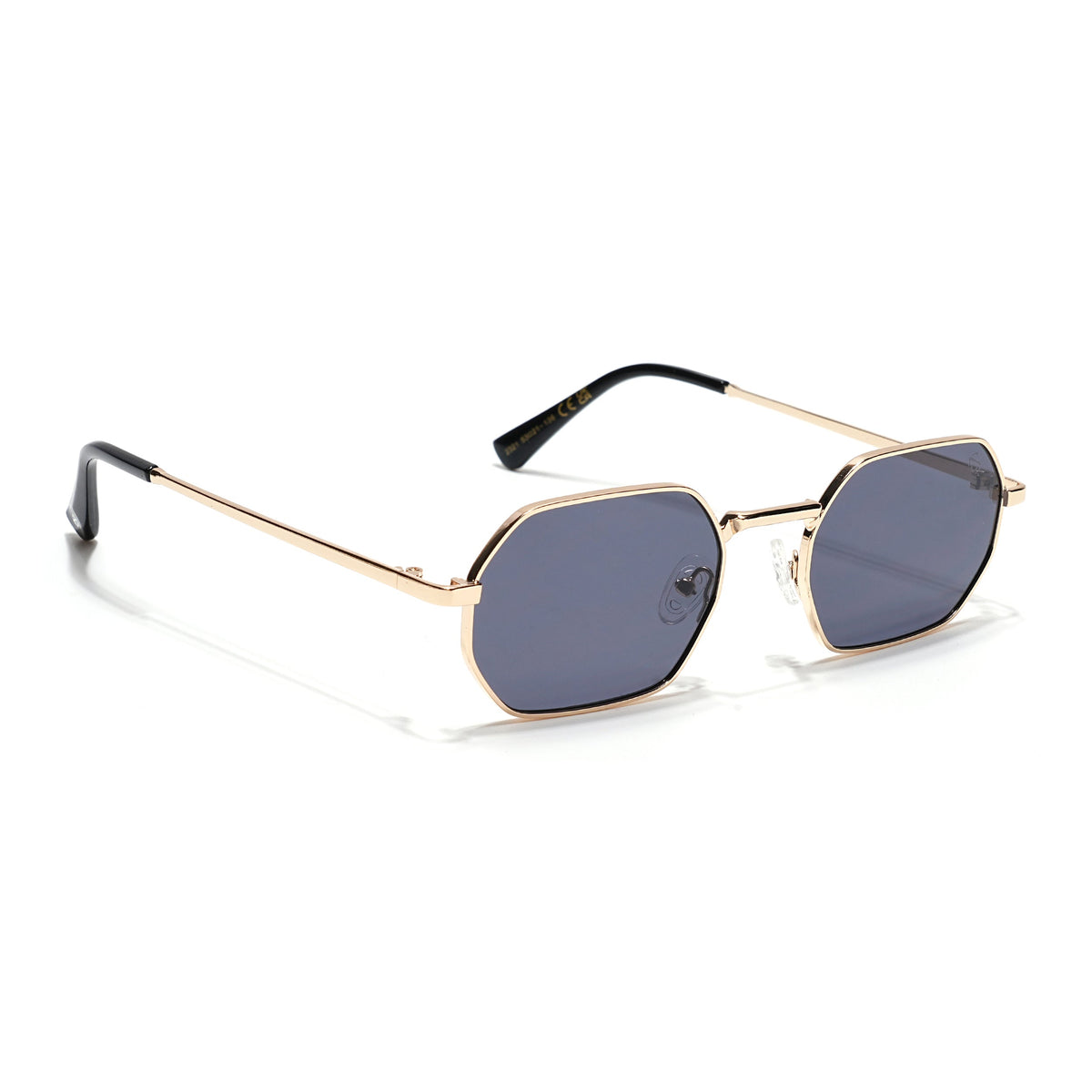 Auralis Golden Hexagonal Sunglasses for Men and Women - view 2