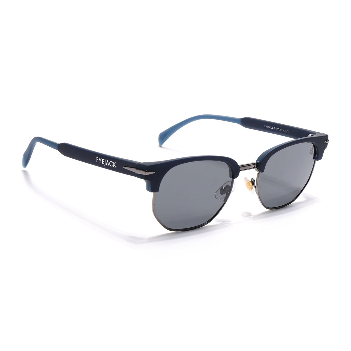 Eyejack Blue & Grey Hexagonal Sunglasses for Men and Women - view 2