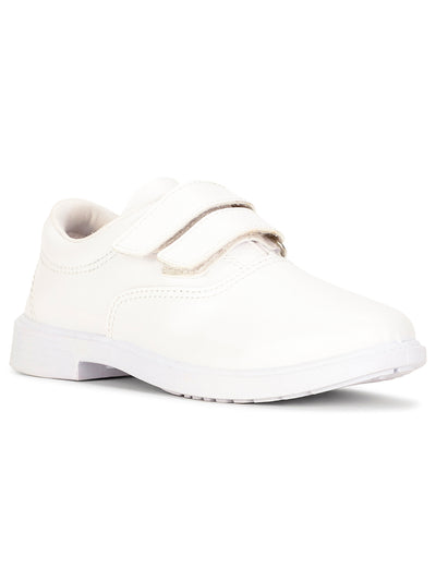 Bata Girl's White Velcro School Shoes - White