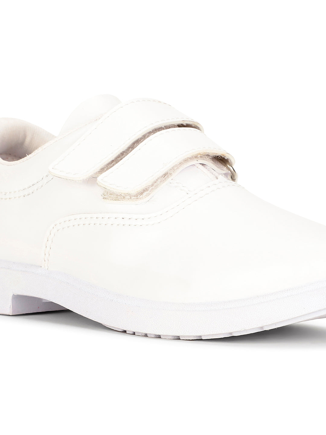 Bata Girl's White Velcro School Shoes - White