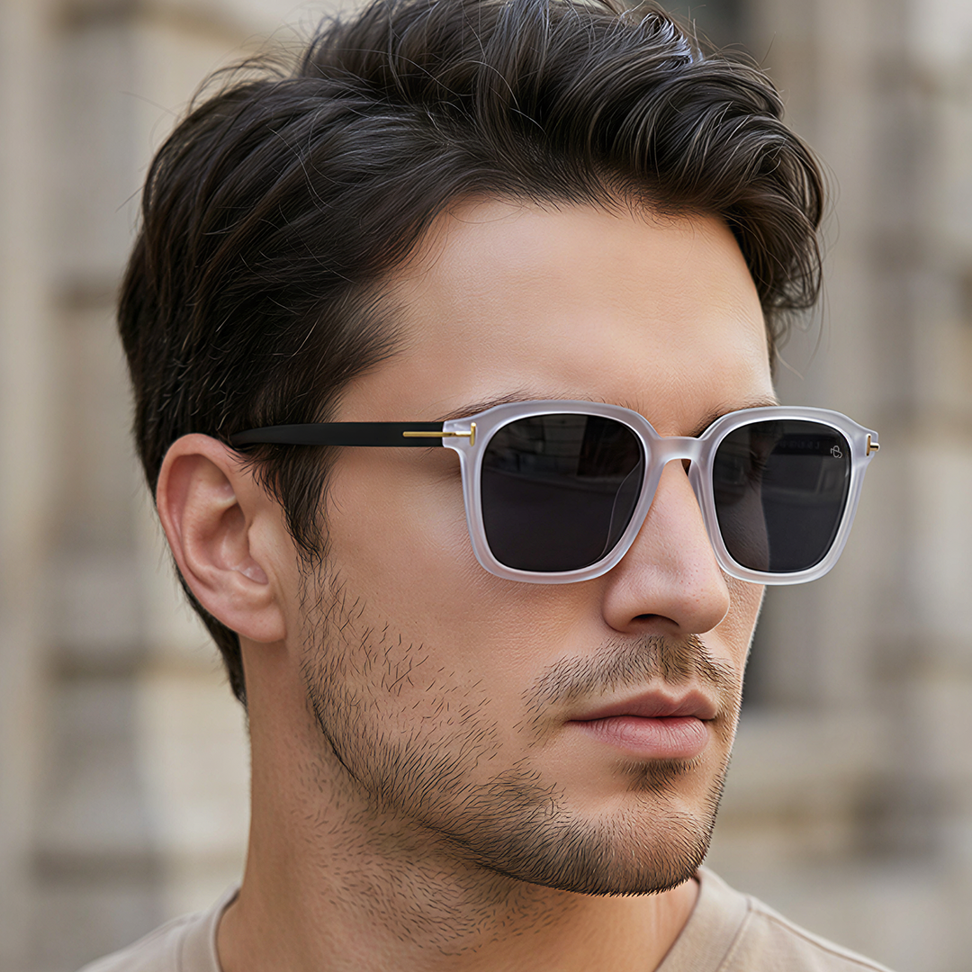 Eyejack Grey Square Sunglasses for Men and Women - Style 1064 - view 1