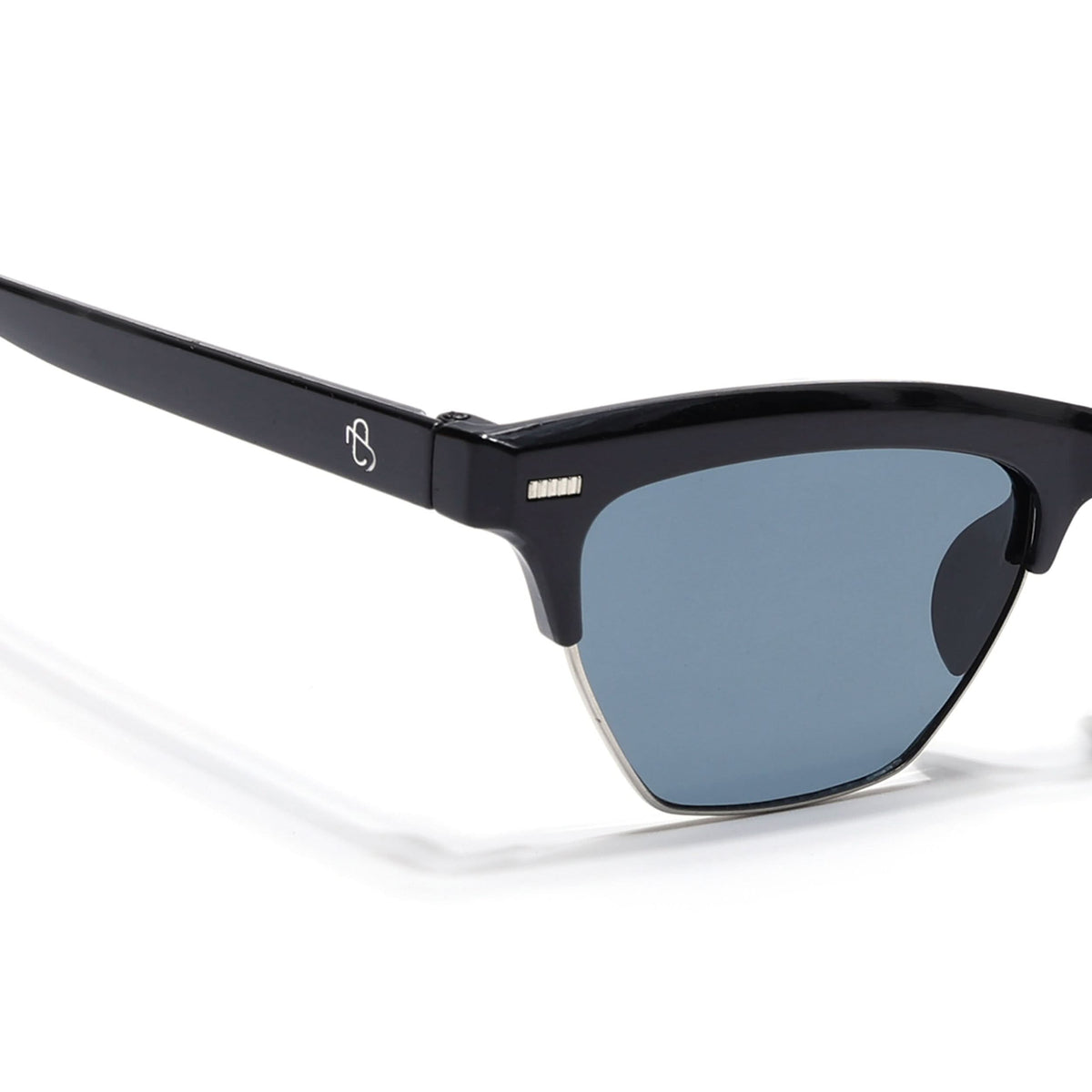 Eyejack Shine Black Half Rim Sunglasses for Men and Women - view 4