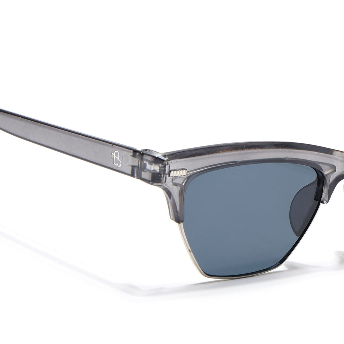 Eyejack Shine Grey Half Rim Sunglasses for Men and Women - view 4