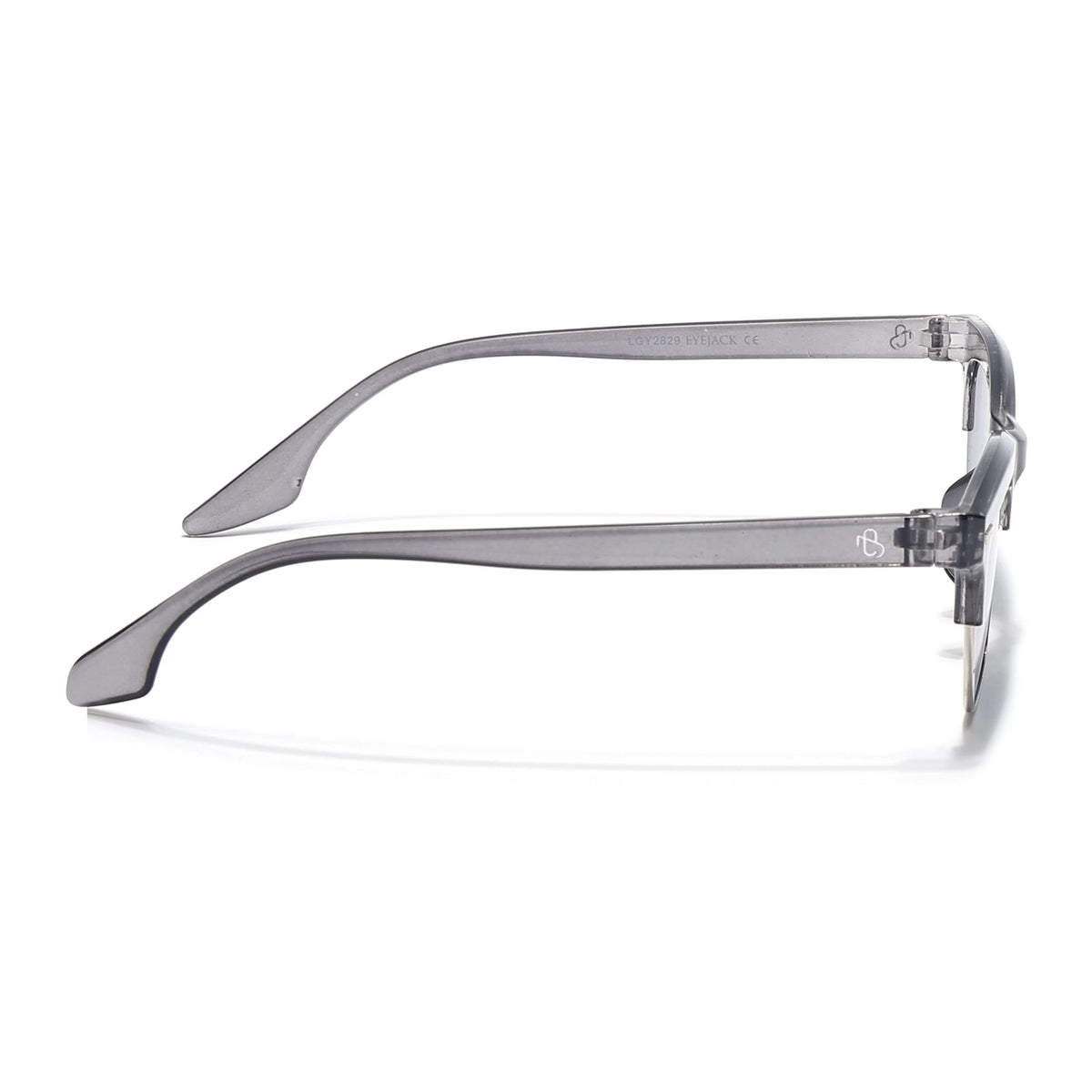 Eyejack Shine Grey Half Rim Sunglasses for Men and Women - view 6