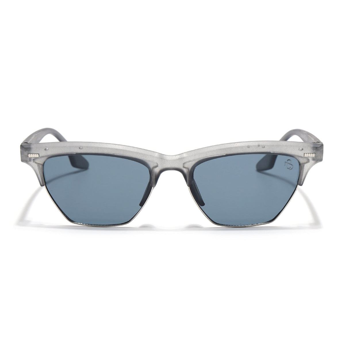 Eyejack Matte Grey Half Rim Sunglasses for Men and Women - view 3