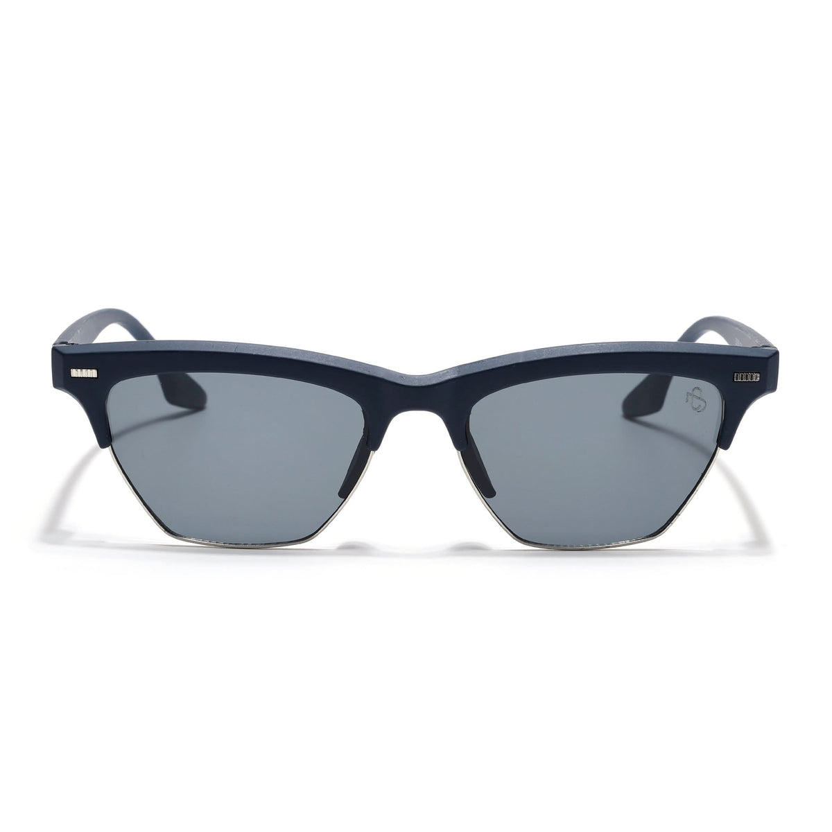 Eyejack Blue Half Rim Sunglasses for Men and Women - view 3