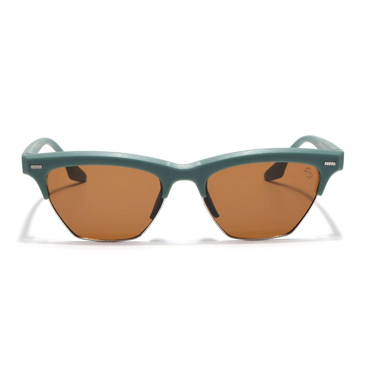 Eyejack Olive Half Rim Sunglasses for Men and Women - view 3