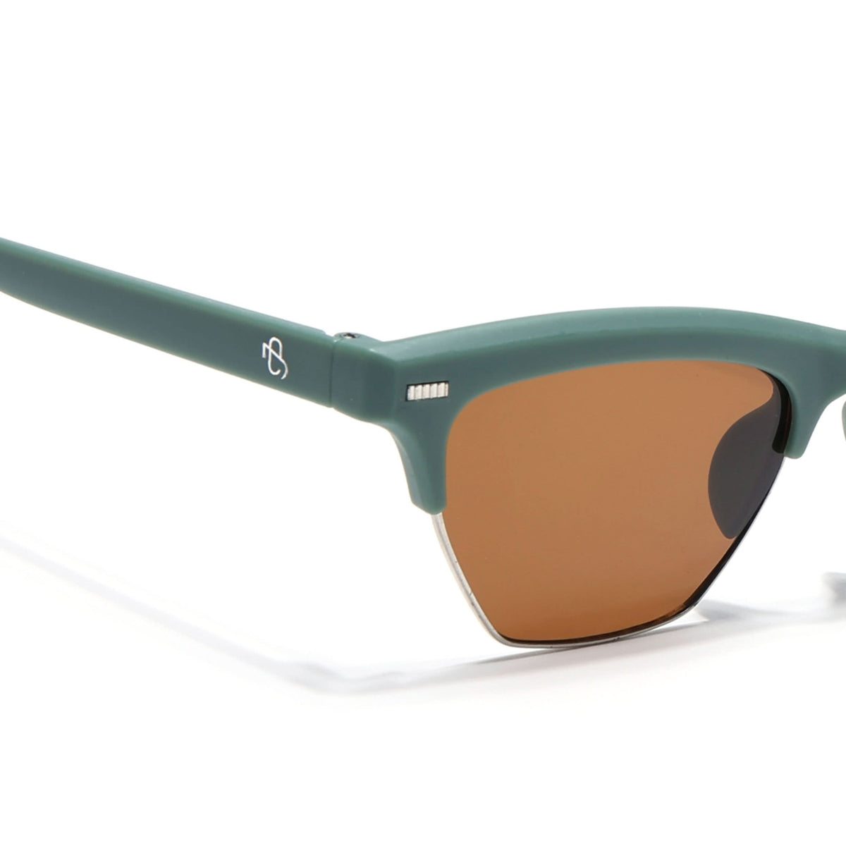 Eyejack Olive Half Rim Sunglasses for Men and Women - view 4