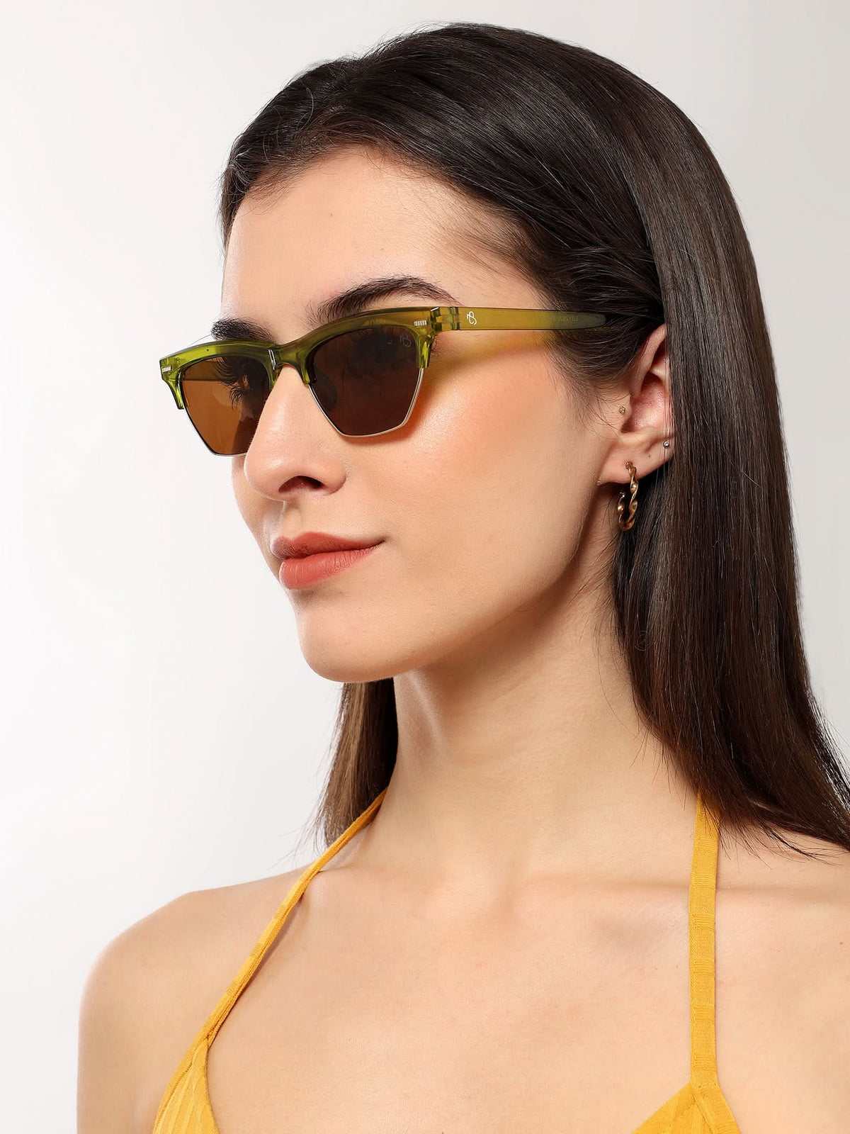 Eyejack Green Half Rim Sunglasses for Men and Women - Style 1216 - view 7