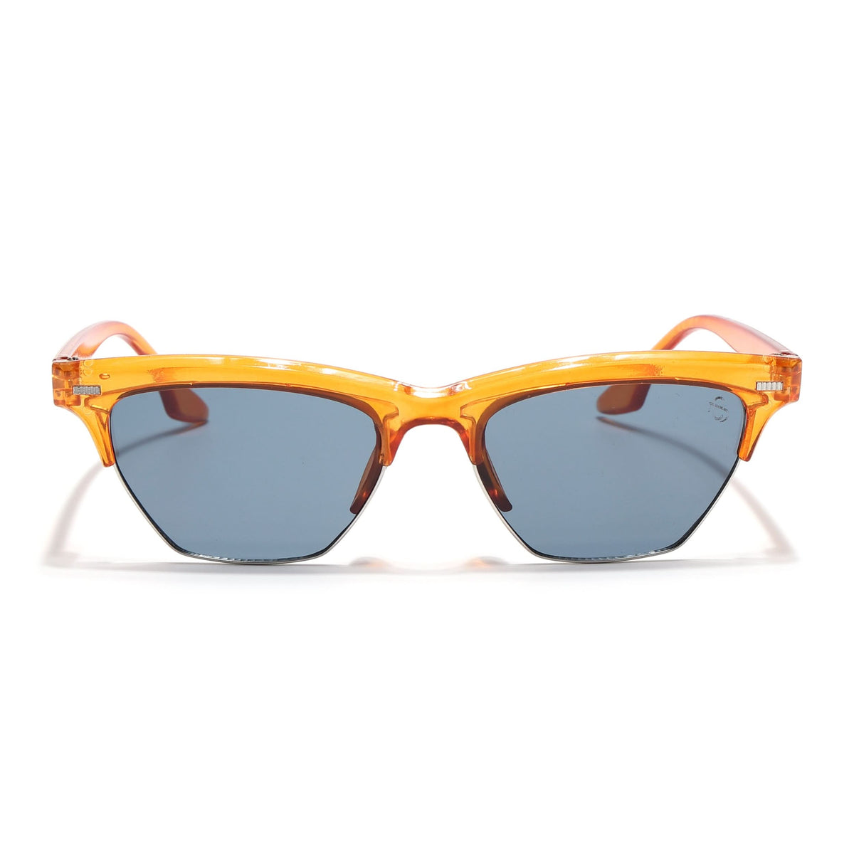 Eyejack Orange Half Rim Sunglasses for Men and Women - view 4