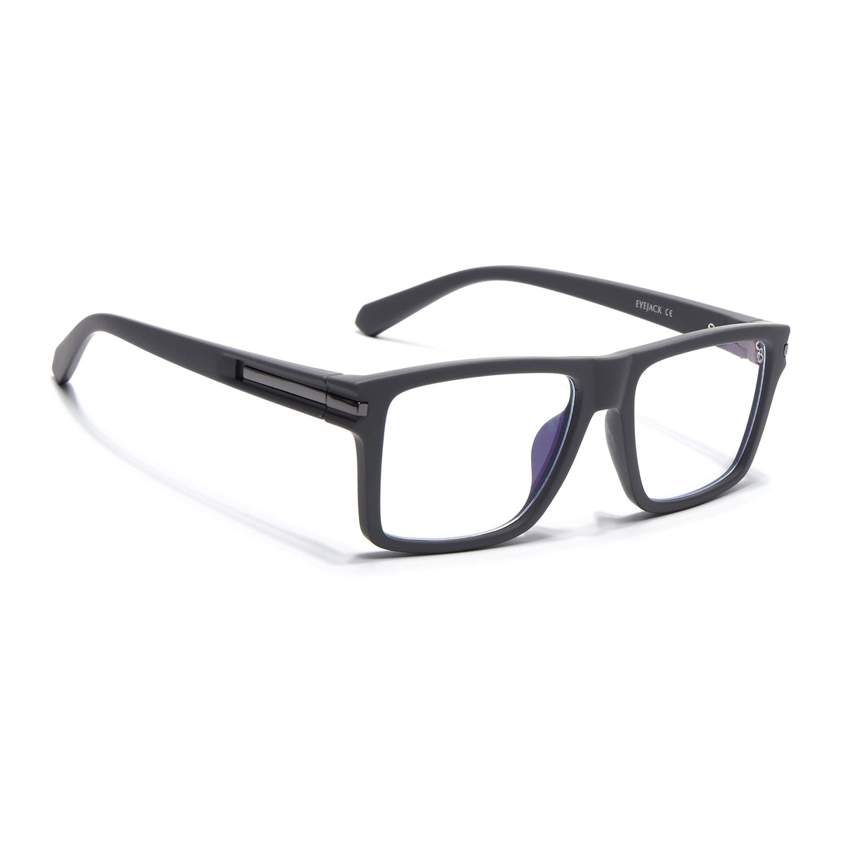 Eyejack Crossline Grey Square Eyeglasses for Men and Women - Style 2094 - view 1