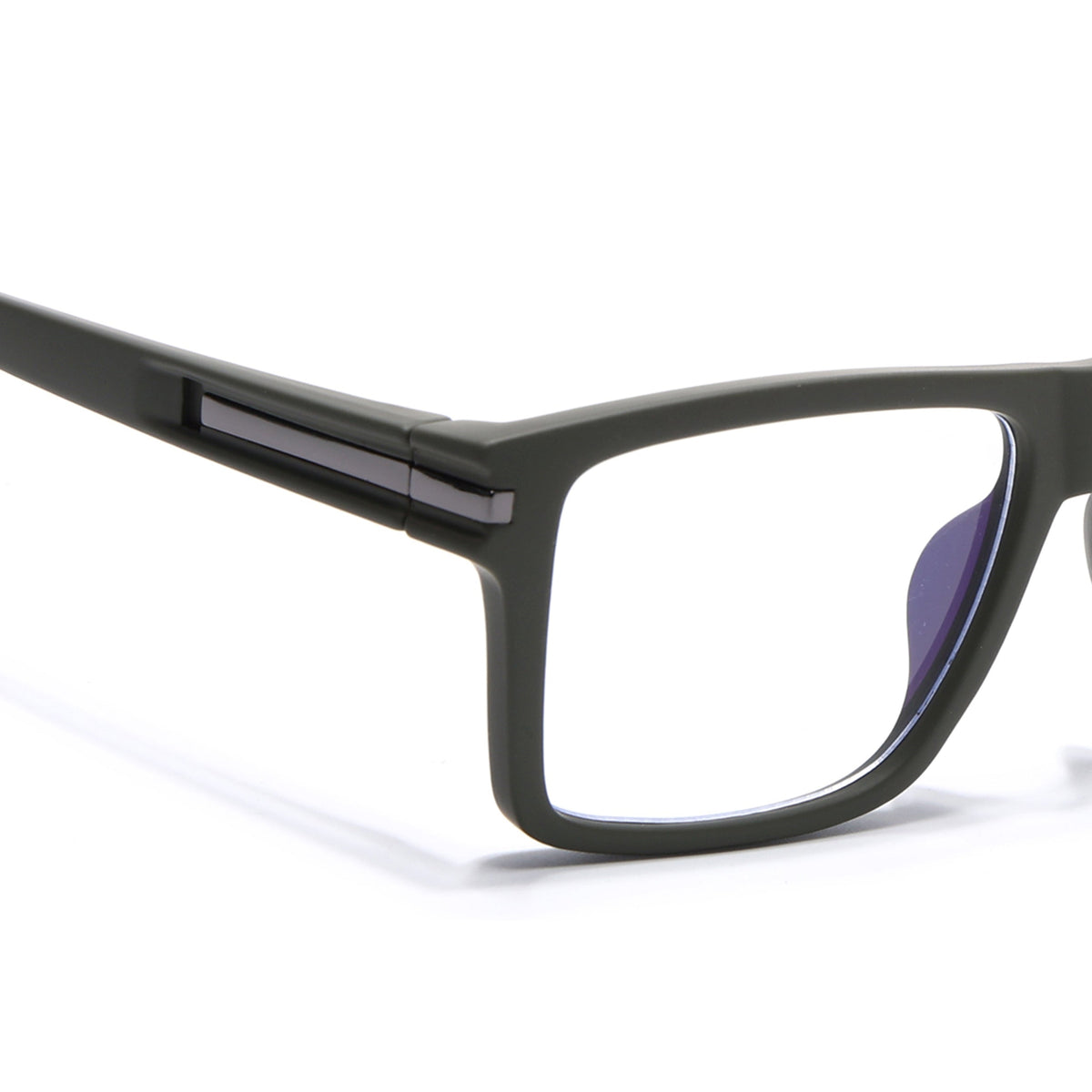 Eyejack Crossline Green Square Eyeglasses for Men and Women - Style 2097 - view 3