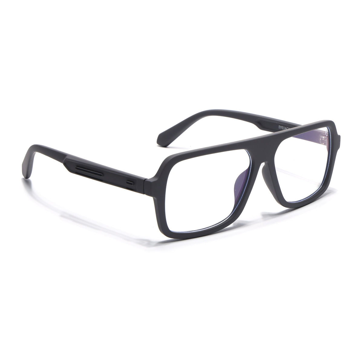 Eyejack Crossline Grey Wayfarer Eyeglasses for Men and Women - view 1
