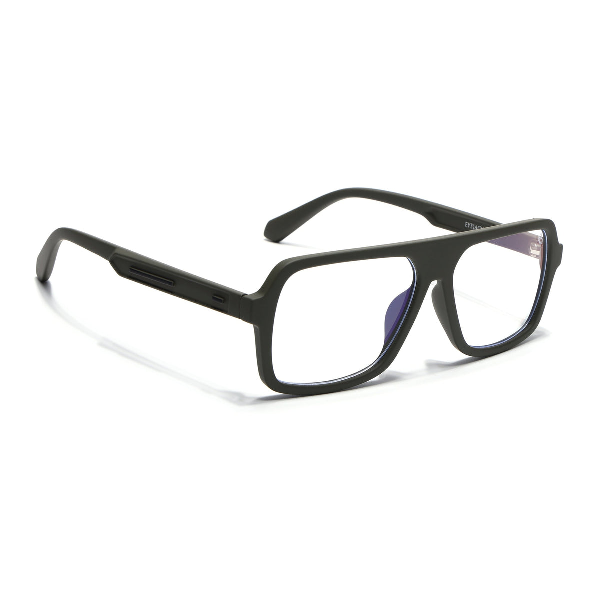 Eyejack Crossline Green Wayfarer Eyeglasses for Men and Women - view 1