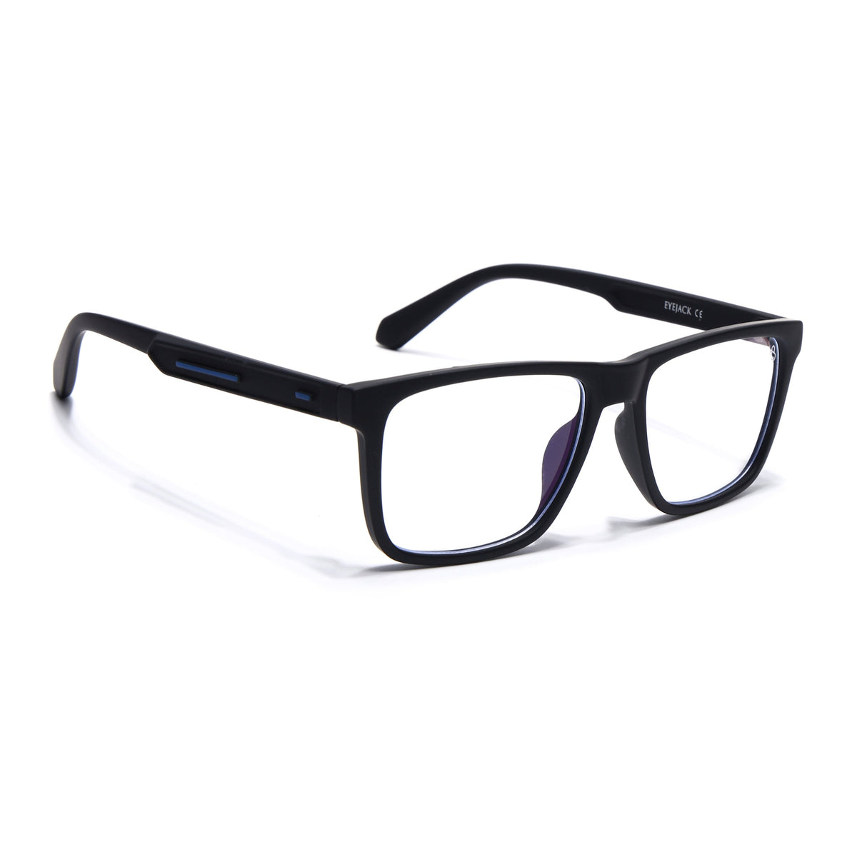 Eyejack Crossline Black Square Eyeglasses for Men and Women - Style 2105 - view 1