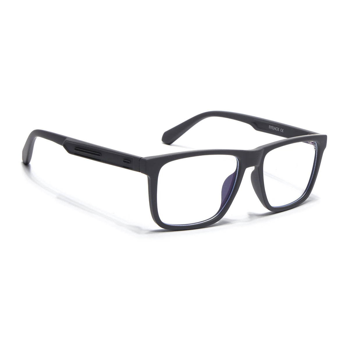 Eyejack Crossline Grey Square Eyeglasses for Men and Women - Style 2106 - view 1