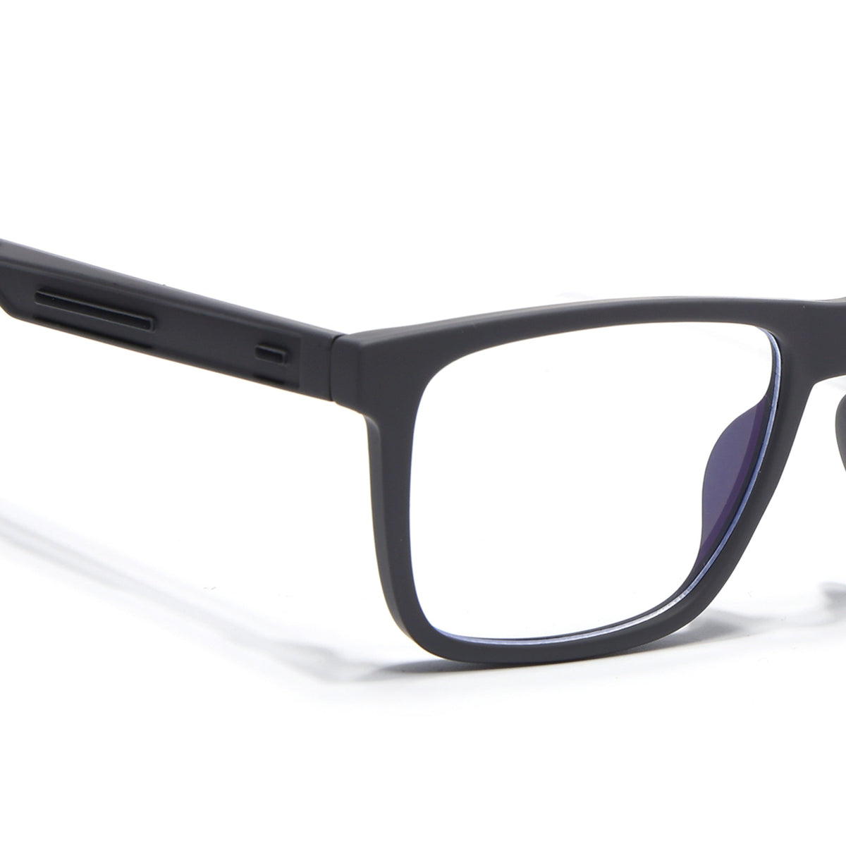Eyejack Crossline Grey Square Eyeglasses for Men and Women - Style 2106 - view 3
